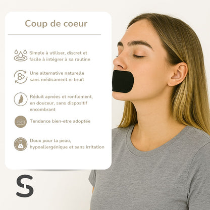 Bande buccale - solution anti apnées anti ronflement, sommeil profond  et respiration nasale - SERENIVA